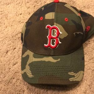Camo Fitted Red Sox Hat.